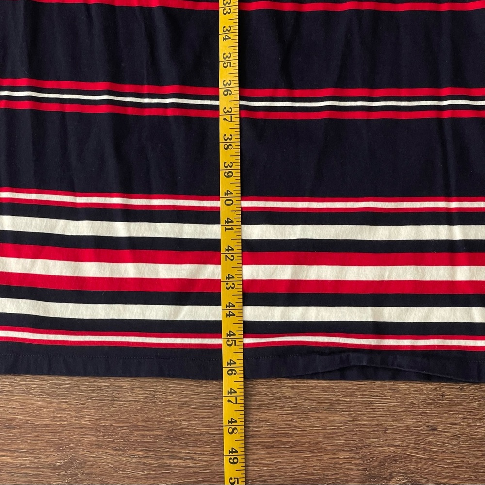 Tommy Hilfiger Strapless Red, White, Blue Striped Maxi Dress with Pockets | M - Picture 13 of 14